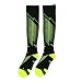 NIKE Elite Graduated Compression OTC Running Socks, Black/Yellow, US13