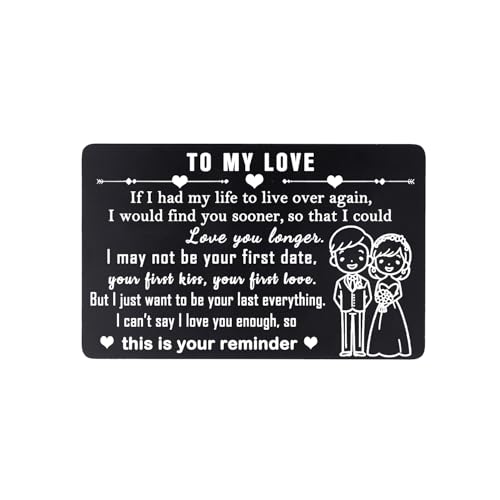 To My Men Wallet Insert Card I Love You Wallet Insert Card for Husband Boyfriend from Wife Girlfriend Valentine's Day Gifts3