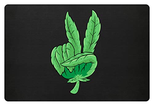 generisch Peace Weed Cannabis Blatt Joint Gras Hanf lustig Kiffer Fußabtreter Drogen - Fußmatte...