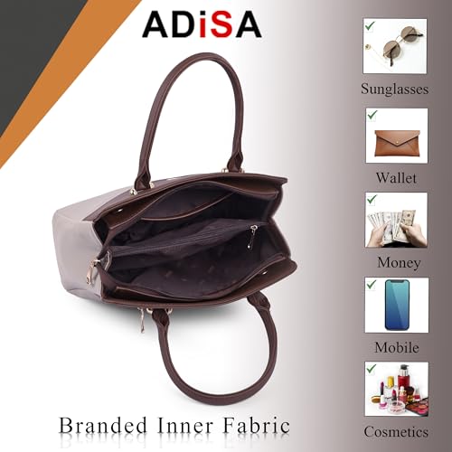 Image of ADISA Color Block handbag shoulder bag satchel for women and girls with sling belt (AD4088)