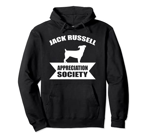 Jack Russell Dog Pullover Hoodie, Black