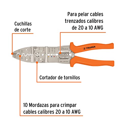 Pinzas pelacables Truper 8 pinzas pelacables truper marca TRUPER (2)