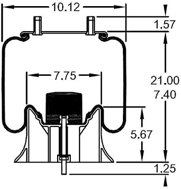 Torque Trailer Air Spring Bag Replacement for Hendrickson S23721, C23721