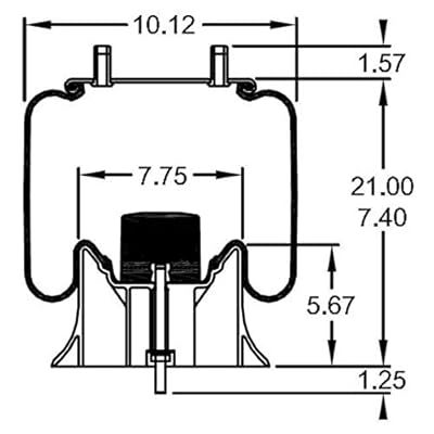Buy TORQUE Trailer Air Spring Bag (Replaces Firestone 9644, Hendrickson ...