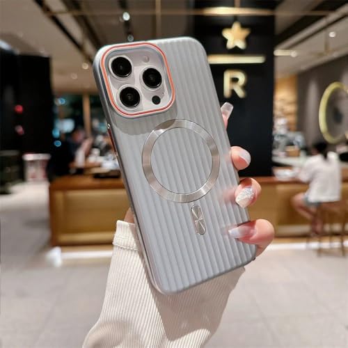 Coque iPhone 11 premium en PC rigide argenté avec anneau magnétique puissant intégré