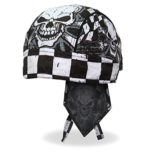 Bandeaux à carreaux Hot Leathers HWH1115 pour motard en coton confortable