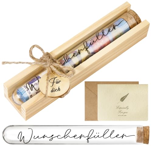 BOFUNX Wunscherfüller Geldgeschenke Holz Geldgeschenk Jugendweihe Geldgeschenk Geburtstag mit Umschlägen Lustige Geschenke Geschenkidee für Geburtstag Hochzeit Jugendweihe Weihnachten