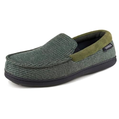 Image of ULTRAIDEAS Men's Breathable Moc Slippers Memory Foam | Machine Washable,Indoor Outdoor Non Slip,Slip On Loafer Shoes,Gift for Father