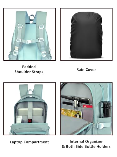 Image of Lavie Sport Luna Laptop Backpack | 36 Liters | Fits Upto 16 Inch | Laptop Compatiable | Rain Cover | Gift for Biys & Girls