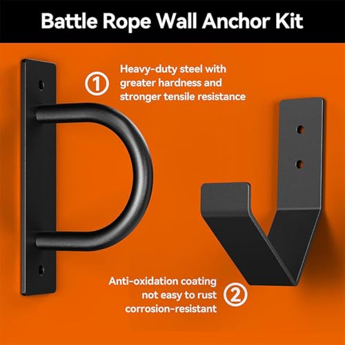 Ancrage Fixation Murale Battle Rope en Acier Robuste et Support Multi-Usage