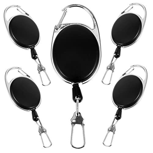 Porte-clés rétractable avec mousqueton et mini-ciseaux SUPVOX