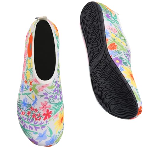 Image of WateLves Water Shoes for Womens Mens Barefoot Quick-Dry Aqua Socks for Beach Swim Surf Yoga Exercise New Translucent Color Soles