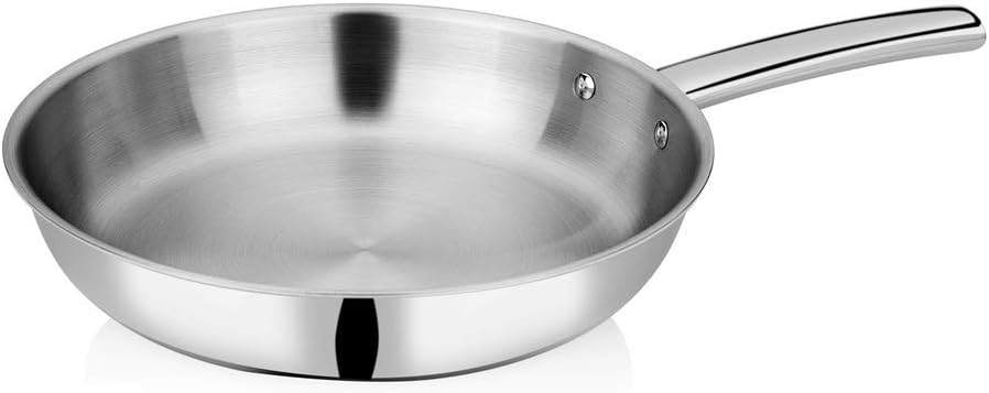 BHALARIA METAL CRAFT Stainless Steel Triply Fry Pan (Blue, 22cm)