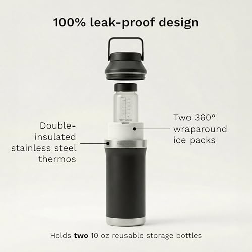 Baby Brezza All Day Portable Breastmilk Cooler, Large 20oz Capacity, Black - image 3