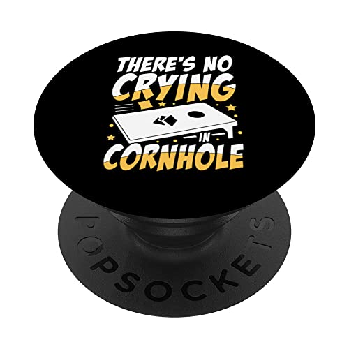 Cornhole Game Outdoor Bean Bag for a Cornhole Player PopSockets Swappable PopGrip, Black