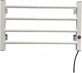 Toalheiro Térmico 4 Barras- Aquecedor de Toalhas Com Seletor de Voltagem 110/220 (BRANCO)