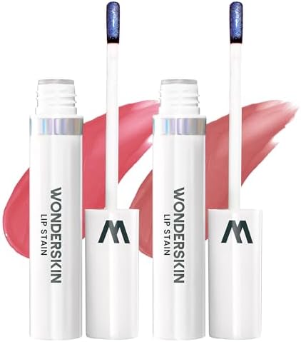 Wonderskin Wonder Blading Lip Stain Peel Off Masque - Long Lasting, Waterproof and Transfer Proof Pink Lip Tint, Matte Finish Peel Off Makeup (Romance + Whimsical Masque)