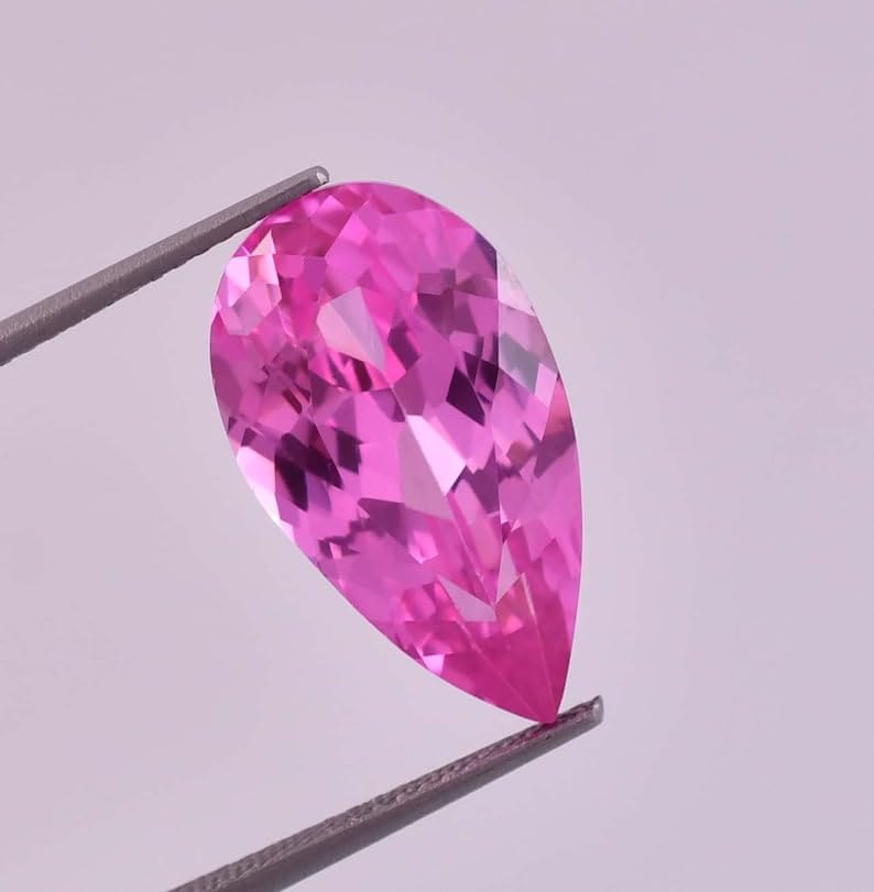 Saphir rose pour fabrication de bijoux collier bague pendentif DIY