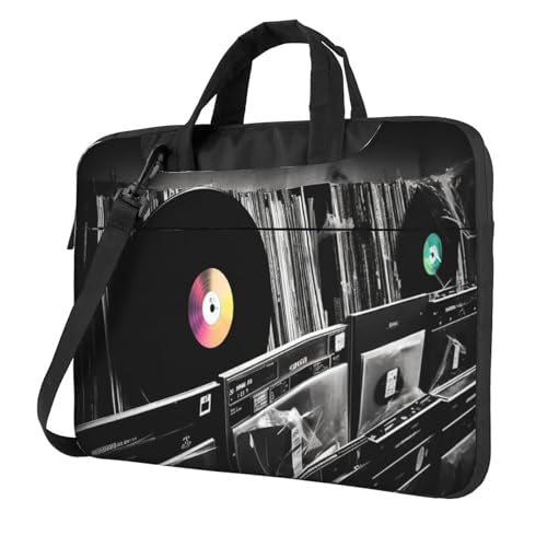 Image of Laptop Shoulder Bag 13 inch Messenger Bag Vinyl Records Laptop Bag Carrying Case for Men Women