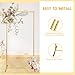 SPRITE DISPLAY Gold Wedding Arch Backdrop Stand, 6.6FT*3.3FT Square Balloon and Flower Metal Frame for Ceremony, Anniversary, Party, Baby Shower Photo Booth Decoration.