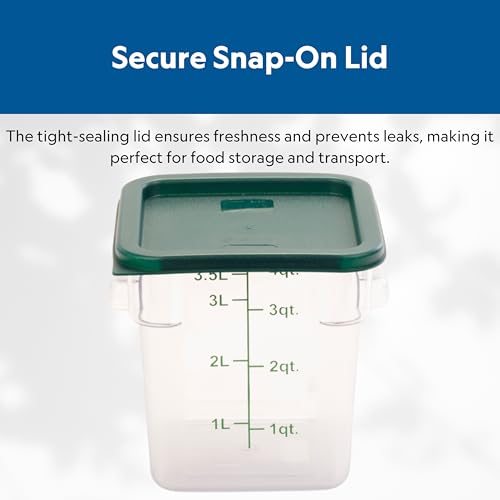 Image of FSE FCC24 Reusable Cover for 2 & 4 Quart Container, Square, Green, NSF