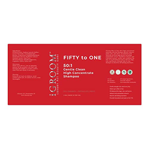 Igroom 50 To 1 Dog Shampoo Concentrate, Luxury Pet Beauty Care, Highly Concentrated, Sooth And Nourish Coat, Made In Usa, Gallon #TOP1