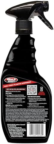 Black Magic 120230 Tire Trim Plastic Dressing, Medium Shine, Streak-Free, Water Resistant & Non-Greasy Formula for Tires, Trim & Plastic, Lasts Up to 2 Weeks - 16 Fl Oz