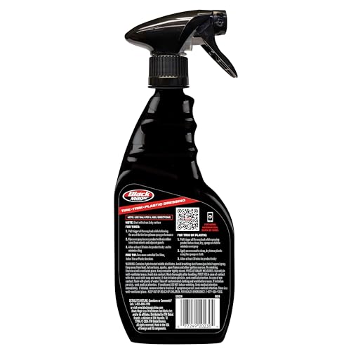 Black Magic 120230 Tire Trim Plastic Dressing, Medium Shine, Streak-Free, Water Resistant & Non-Greasy Formula for Tires, Trim & Plastic, Lasts Up to 2 Weeks - 16 Fl Oz