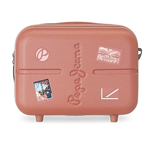 Pepe Jeans Chest Neceser Adaptable con Bandolera Terracota 29x21x15 cms Rígido ABS 9,14L