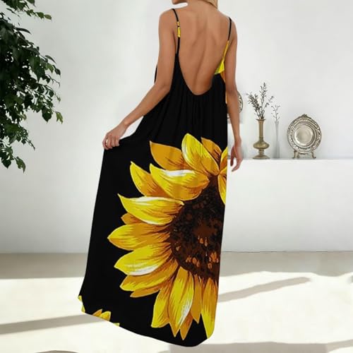 Robe d'été confortable à dos ouvert et bretelles réglables