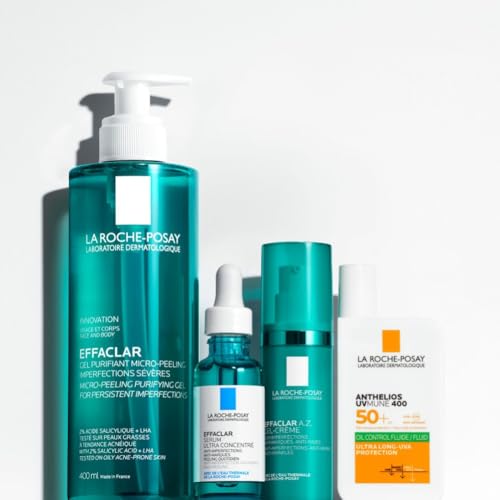 La Roche-Posay - Effaclar A.Z. - Gel-crème - Crème Hydratante Visage Quotidienne - Crème Anti-Rides, Anti-Imperfections, Anti-Marques - Acide Salicylique et Acide Hyaluronique - Peaux Grasses