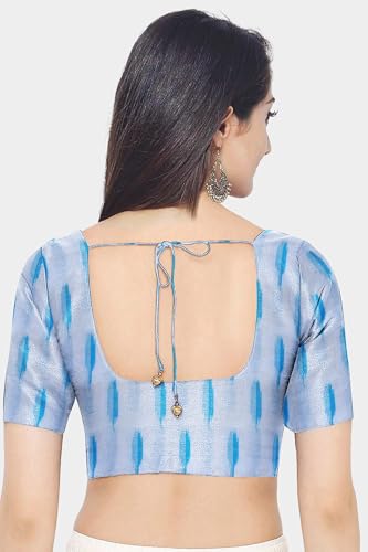 Image of Cotton Pochampally ikat unstitched blouse, Kurthi, long frock fabric material for women (1 meter, 2 meters & 3 meters)