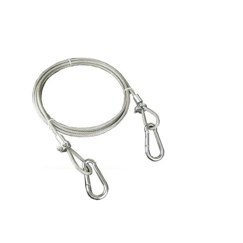 Cuerda para Tender la Ropa, Cuerda de Alambre Acero Inoxidable revestida PVC for jardín con bucles Ojo y tamaños múltiples Ganchos rápidos(12 Meters)