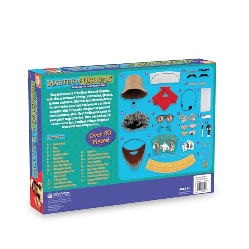 MindWare Master of Disguise Kit For Kids With Over 40 Dress Up Accessories