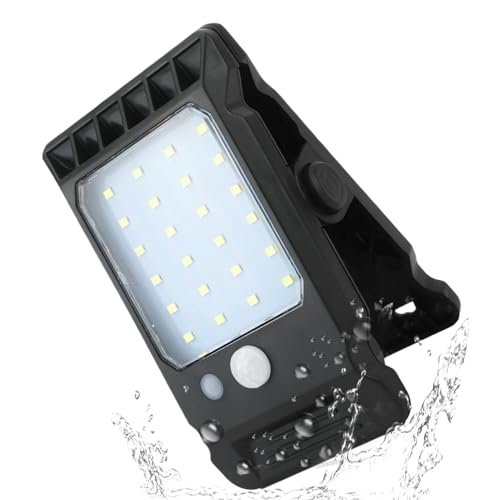 Luces Solares Con Clip Para Exteriores – Lámpara De Seguridad Con Sensor Inteligente, Luz LED De 3 Modos, Iluminación De Abrazadera Ajustable, Luz Impermeable Para Valla De Patio Para Iluminars