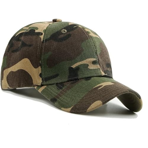 ZHAOYCSH Gorra de Béisbol Militar Ajustable (55-61cm) - Gorra Táctica Camuflaje para Hombre, Sombrero de Caza/Pesca/Camping con Visera Curva, Gorra Hip Hop al Aire Libre, Confortable y Transpirable
