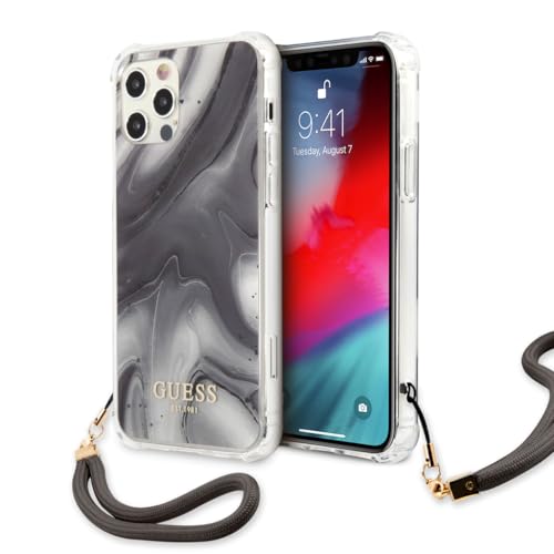 Guess Coque en TPU Gris Marbre, pour Apple iPhone 12 Pro Max, GUHCP12LKSMAGR, Blister