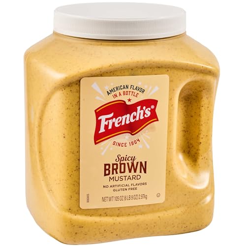 French's Spicy Brown Mustard, 105 oz - One 105 Ounce Bulk Container of Hot Brown Mustard, Perfect for Professional Use or for Refillable Containers at Home