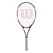Wilson Tennisschläger Fusion XL, für Anfänger und Freizeitspieler, schwarz/rot, WRT30270U3