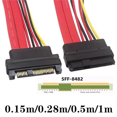 Cable Extensión SAS 29Pin Macho a Hembra 0.15m miniatura 4