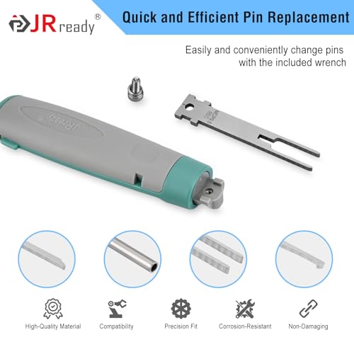 Image of JRready JRconDRK00B16-01 Replacement Tips for Pin Removal Tool - 16 Pcs Tips for AMP TE Molex Deutsch JST Harting Connectors, Compatible with High-Power Industrial Applications