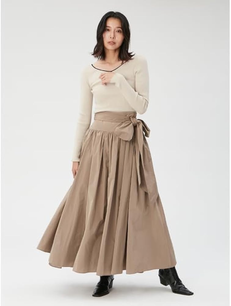 FRAY I.D フラワープリント サイドリボンギャザースカート FRAY I.D フラワープリント サイドリボンギャザースカート