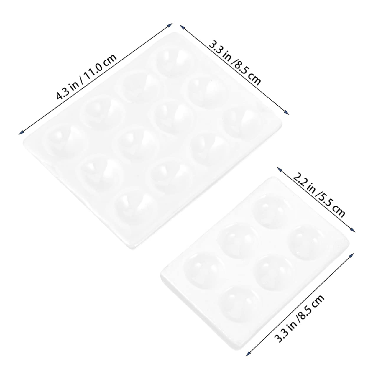 Mobestech Juego de 4 Placas de Cerámica para Reacción Química Diseño Compacto, Fácil de Almacenar, 6 y 12 Agujeros, Color Blanco, Adecuado para Laboratorio y Clases de Química