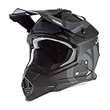 Stil: Universalgröße O\'NEAL  Motocross-Helm  MX Enduro  ABS-Schale, Sicherheitsnorm ECE 22.05, Lüftungsöffnungen für optimale Belüftung & Kühlung  2SRS Helmet Slick  Erwachsene  Schwarz Grau  Größe L
