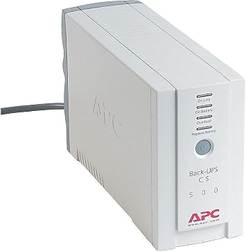 APC BK500 BK500 Back-UPS CS Battery Backup System, 6 Outlets, 500 VA, 480 J