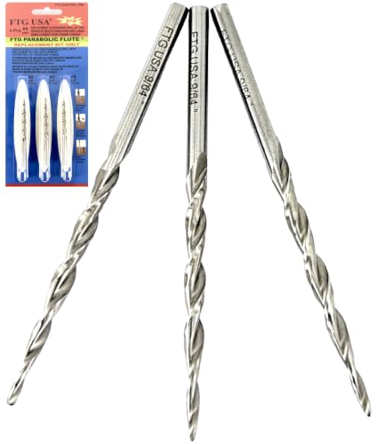 FTG USA 3 Pk #6 (9/64") HSS M2 Tapered Replacement Bits for TCT Countersink