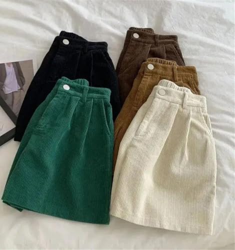 Short vintage en velours côtelé coupe ample et finitions soignées - 2