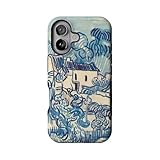 Casely iPhone 16 Case | Van Gogh | Landscape with Houses Phone | Compatible with MagSafe | Bold Protective Design