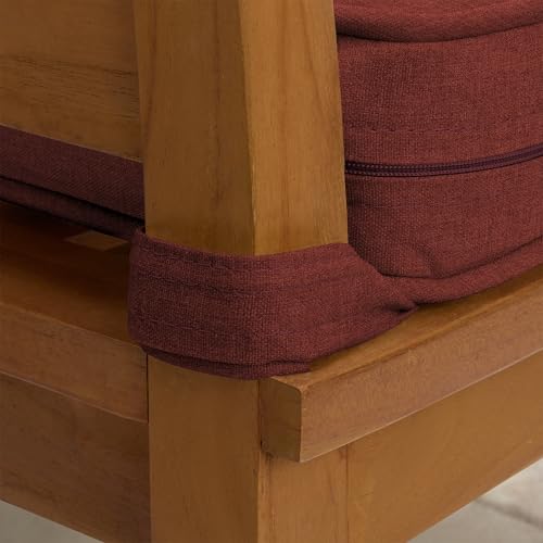 Arden 20X20 Luxury Foam Outdoor Double Welted Dining Chair Cushion, Made with PROFOAM, Performance Fabric, Rain-Proof, Fade Resistant, Chili Pepper Red Woven Solid by Arden Selections - Image 7