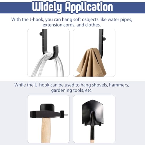 6 Pcs Storage Shed Hooks Compatible with Suncast/Craftsman Shed, J/U-Shape by VEEVIIY - Used condition - Image 5